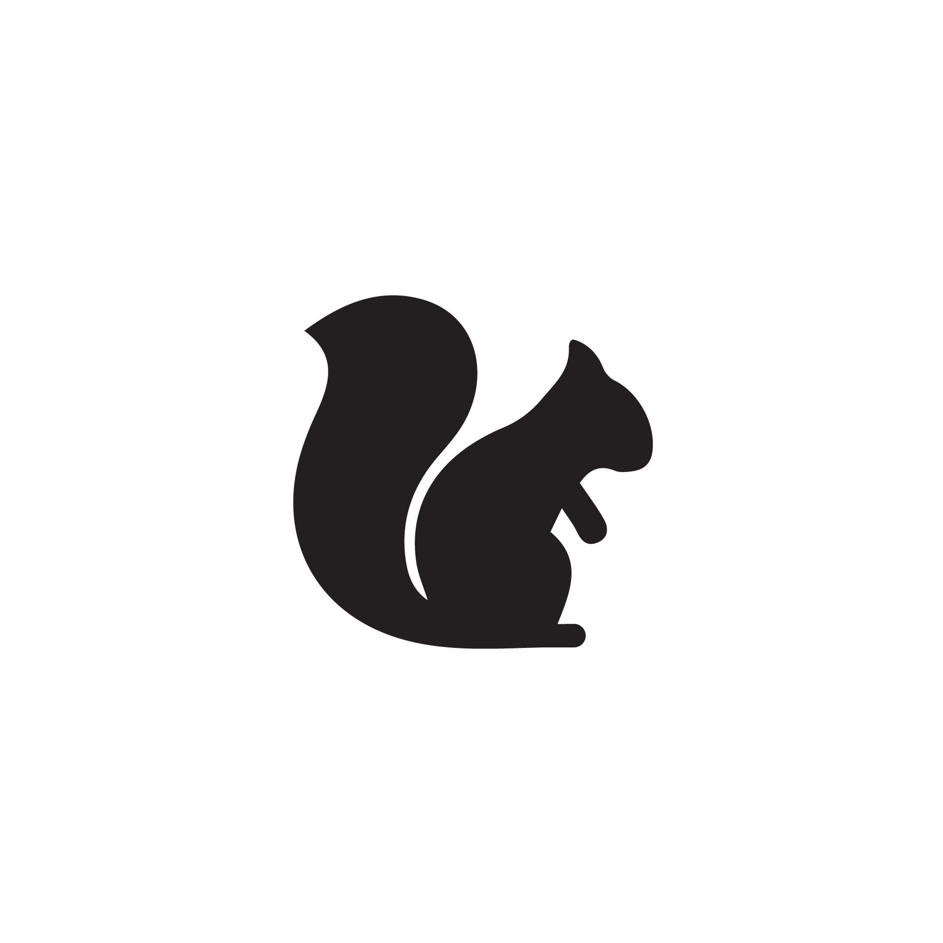 logo graphic of a squirrel